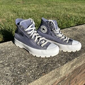 Converse Chuck Taylor All Star Lugged Hi Top Slate Blue Sneaker 571009C Womens 9